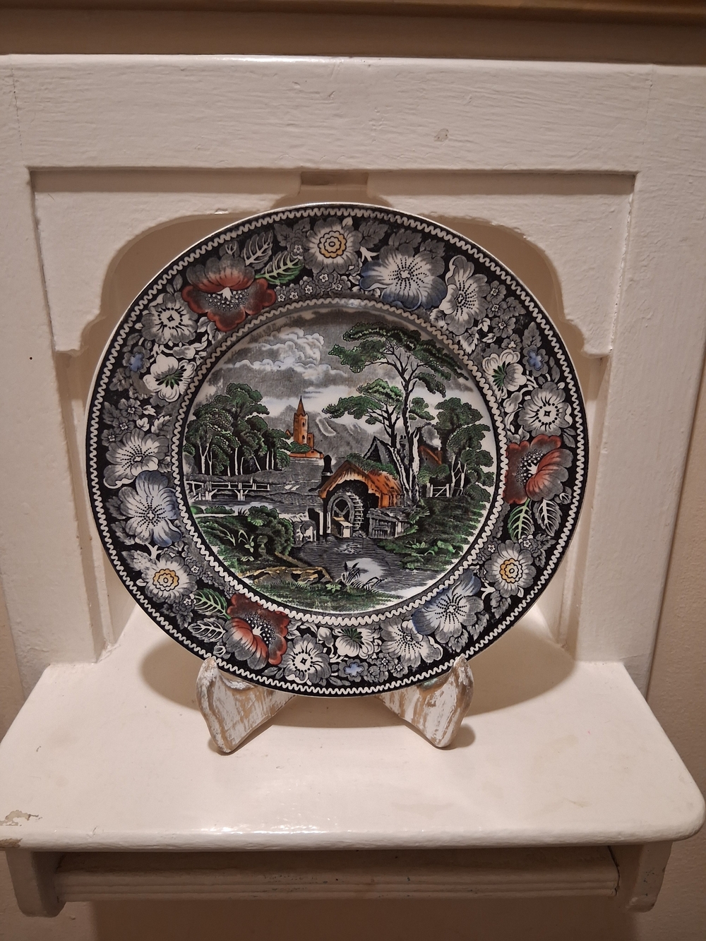 Vintage W.R. Midwinter "Rural England" Transferware Dinner Plate